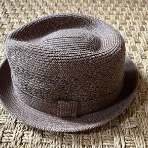 Bailey of Hollywood Breed fedora in brown tweed paper blend